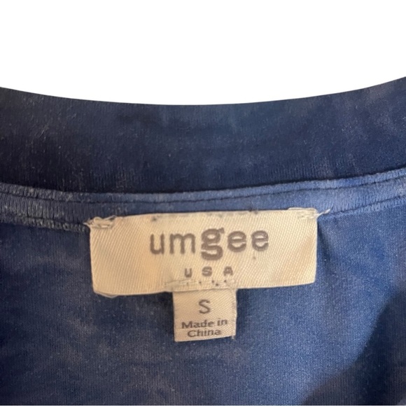 Umgee Navy Tie Dye Ruched Sleeveless Maxi Dress Oversized Shift Sz S - Picture 5 of 9